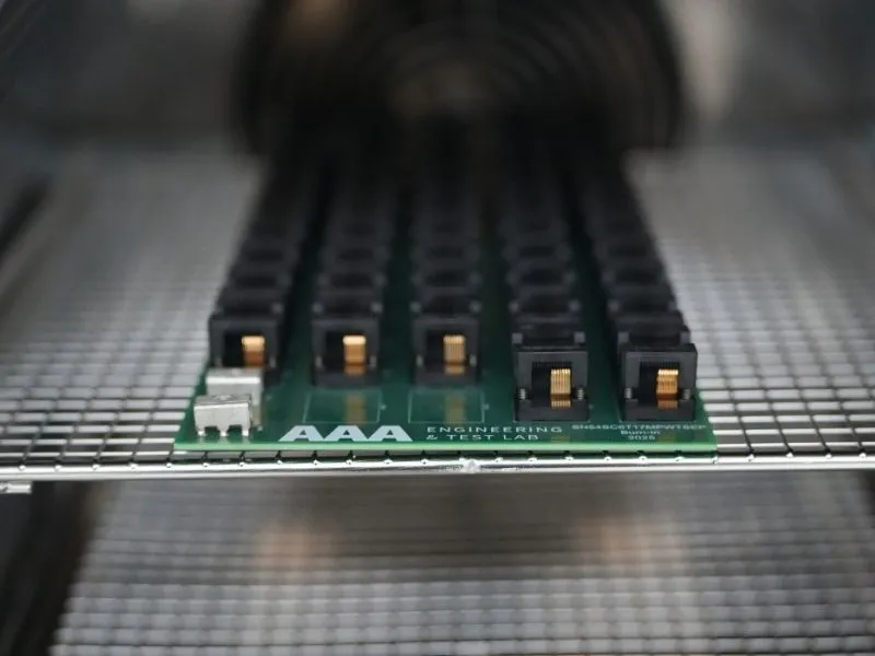 temp cycling chamber for upscreening