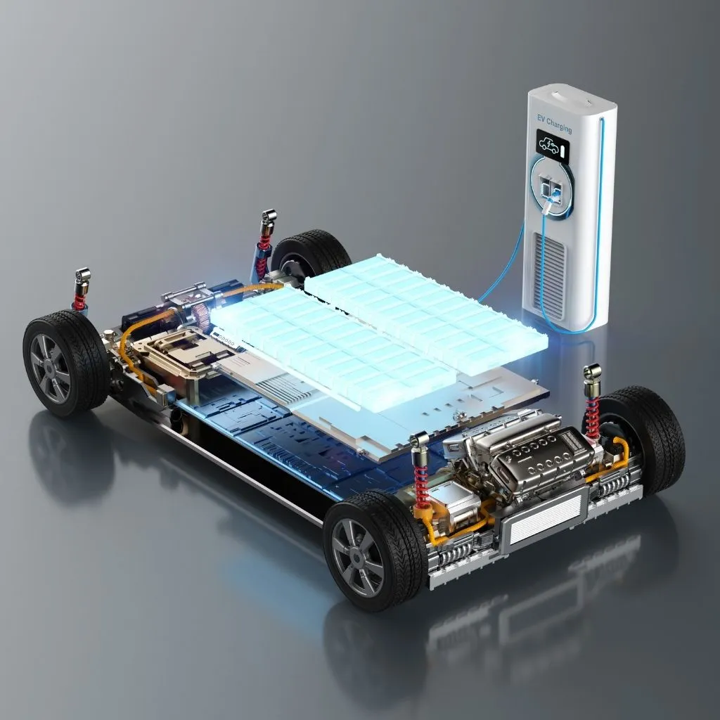 EV battery and charger diagram